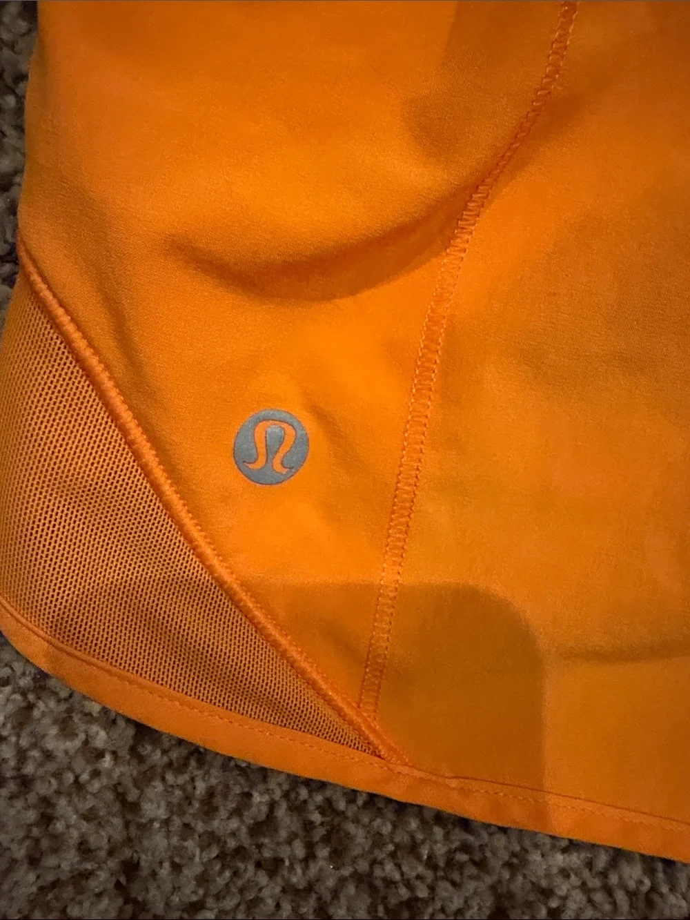 lululemon athletica Bright Orange Running Shorts